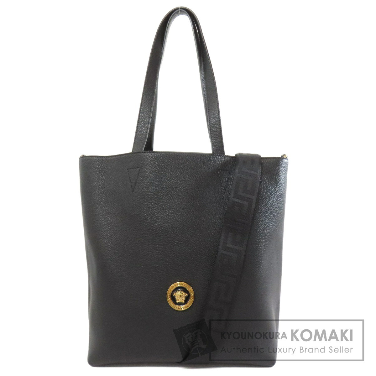 ヴェルサーチ メデューサ 2WAY トートバッグ 子ウシ レディース 【中古】【VERSACE】