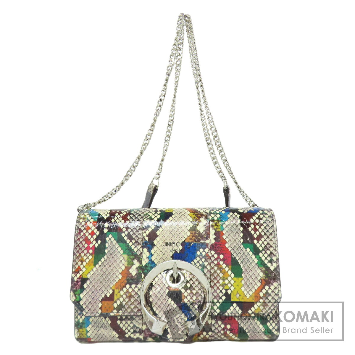 ジミーチュウ チェーンウォレット 長財布（小銭入れあり） パイソン レディース 【中古】【Jimmy Choo】