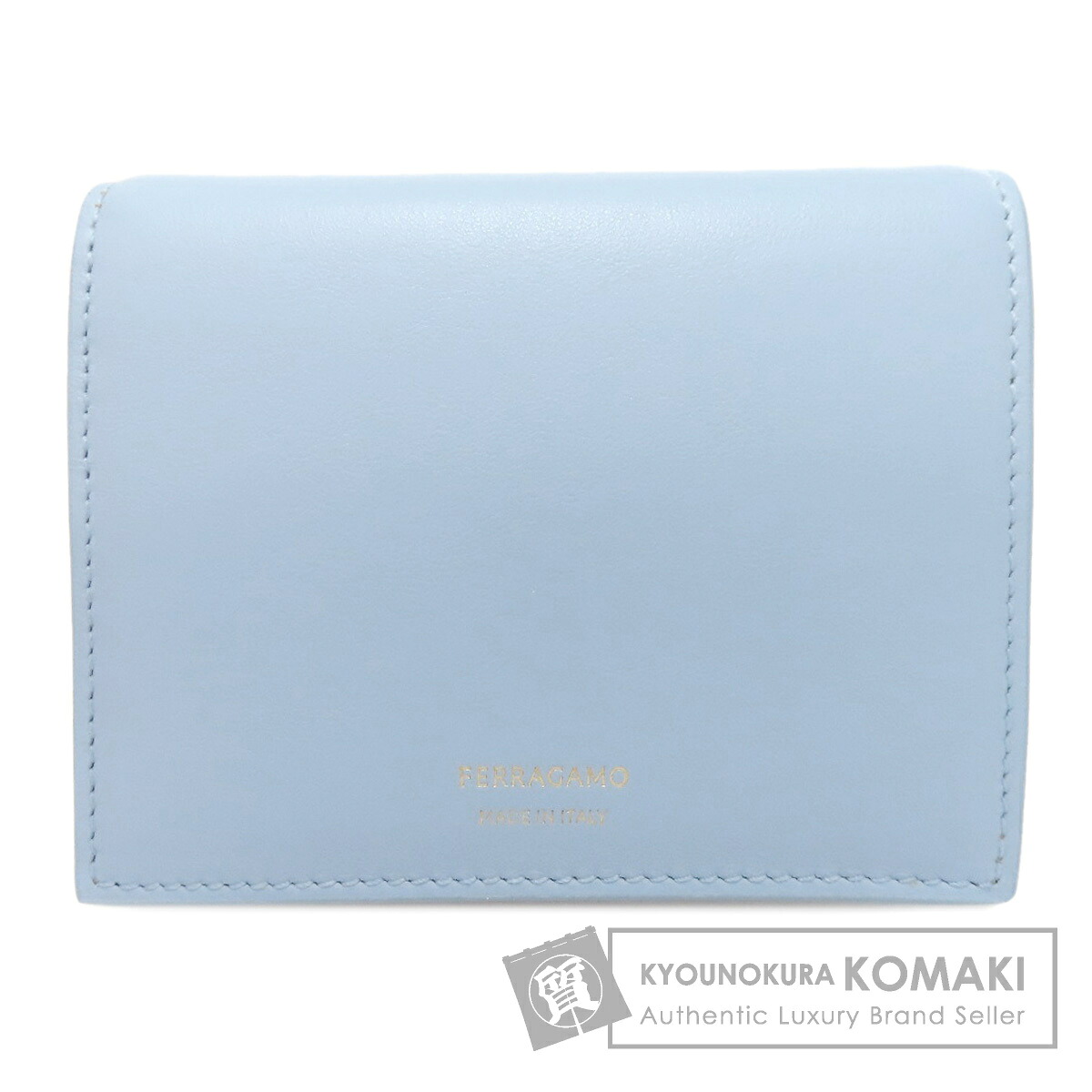 サルヴァトーレフェラガモ ロゴ 二つ折り財布（小銭入れあり） レザー レディース 【中古】【Salvatore Ferragamo】