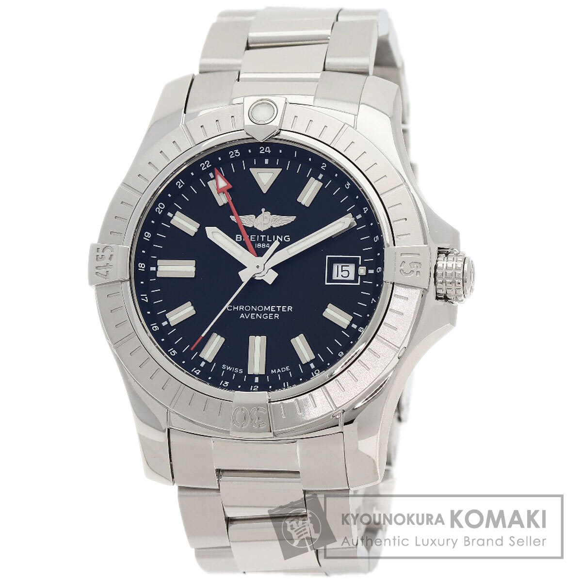ブライトリング A32397 アベンジャー オートマティック GMT 43 腕時計 ステンレススチール/SS メンズ 【中古】【BREITLING】