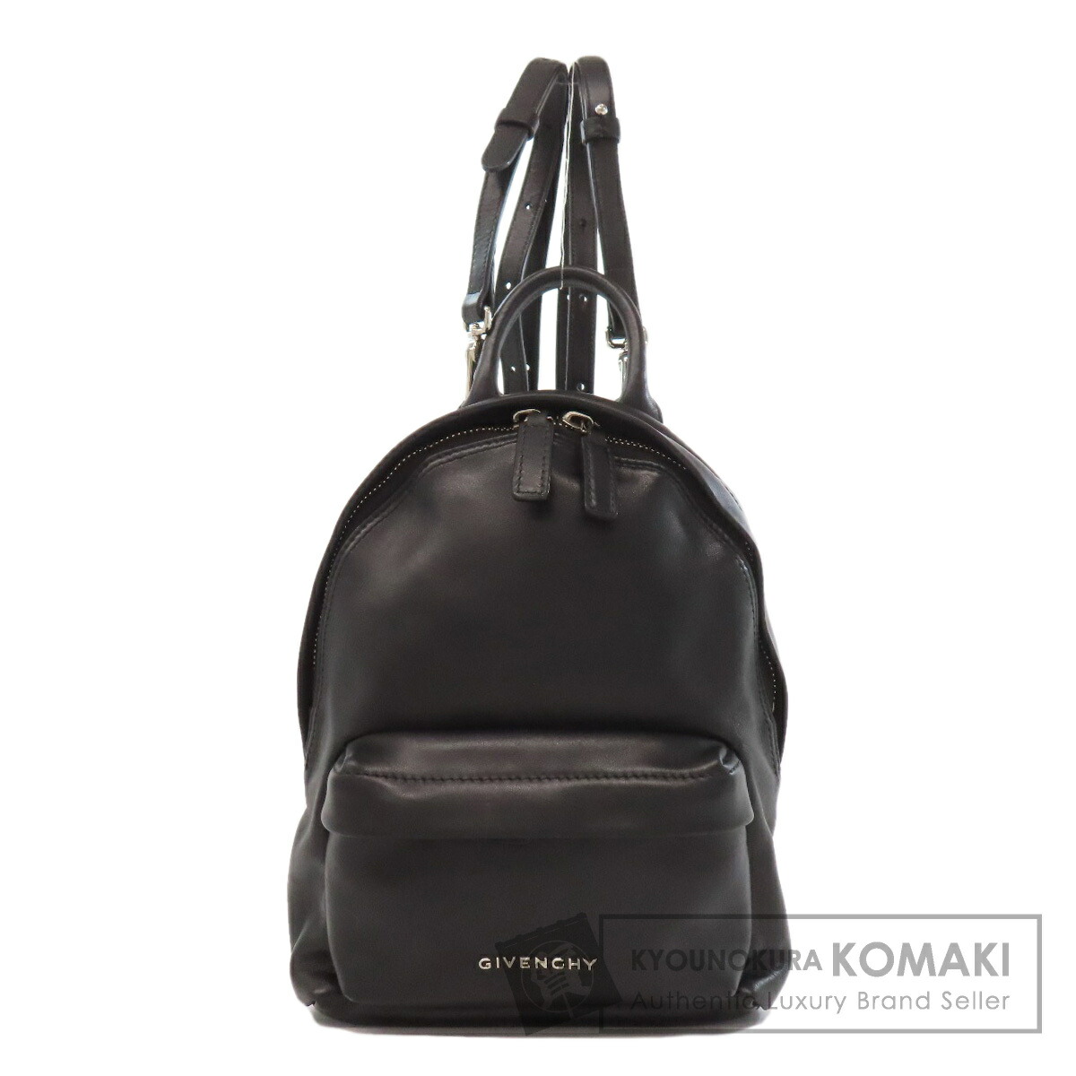 美品♡Givenchy ジバンシー ロゴ スタッズ ナイロン レザー リュック ジバンシィ GIVENCHY バッグパック リュックサック デイパック