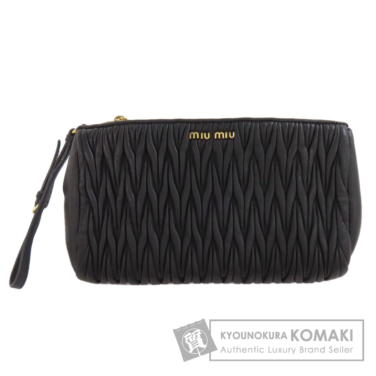 ミュウミュウ マテラッセ アクセサリーポーチ カーフ レディース 【中古】【MIUMIU】