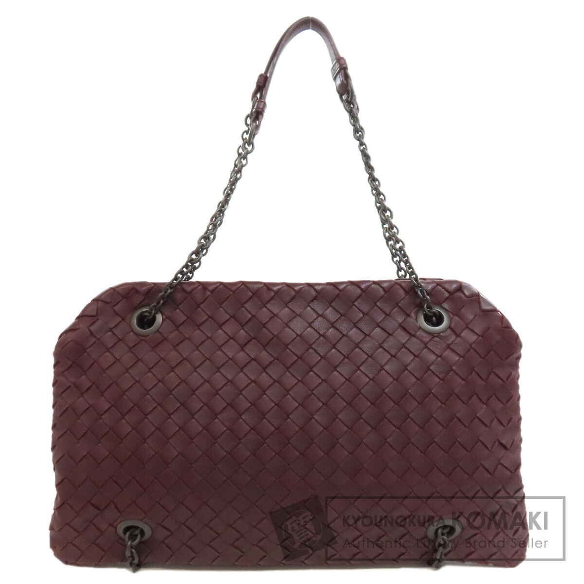 ボッテガヴェネタ イントレチャート ハンドバッグ カーフ レディース 【中古】【BOTTEGA VENETA】