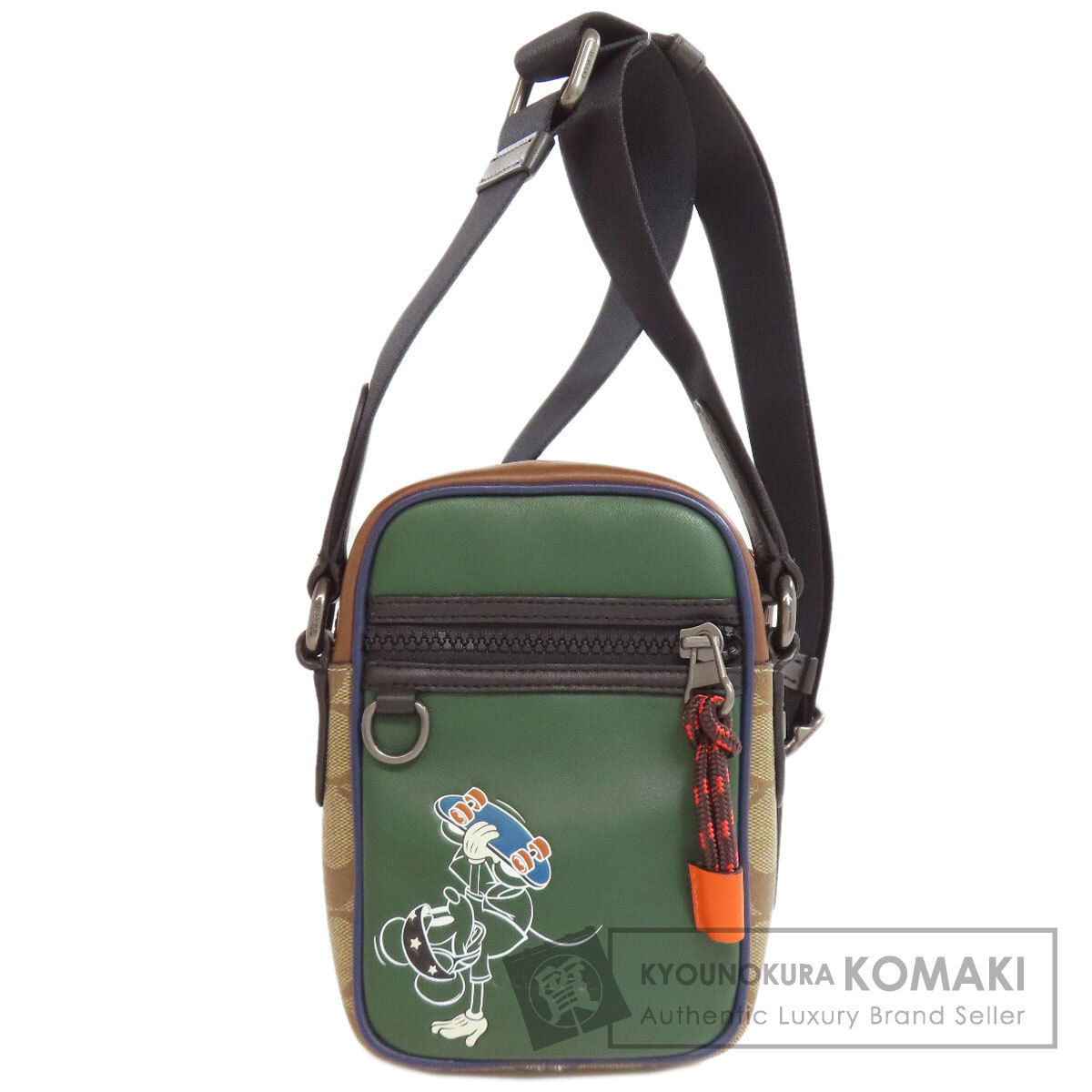 コーチ C0821 ミッキーコラボ ショルダーバッグ レザー/PVC レディース 【中古】【COACH】