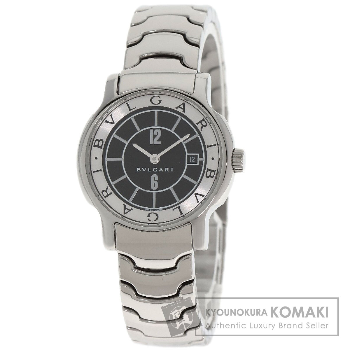 ブル小峡谷 ST29BSSD ソロペース ウォッチ ステンレス鋼スチール写真/SS レディース 【中古】【BVLGARI】