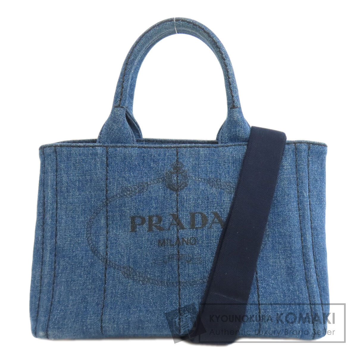 楽天市場】プラダ【PRADA】カナパ2WAYトートバッグデニム
