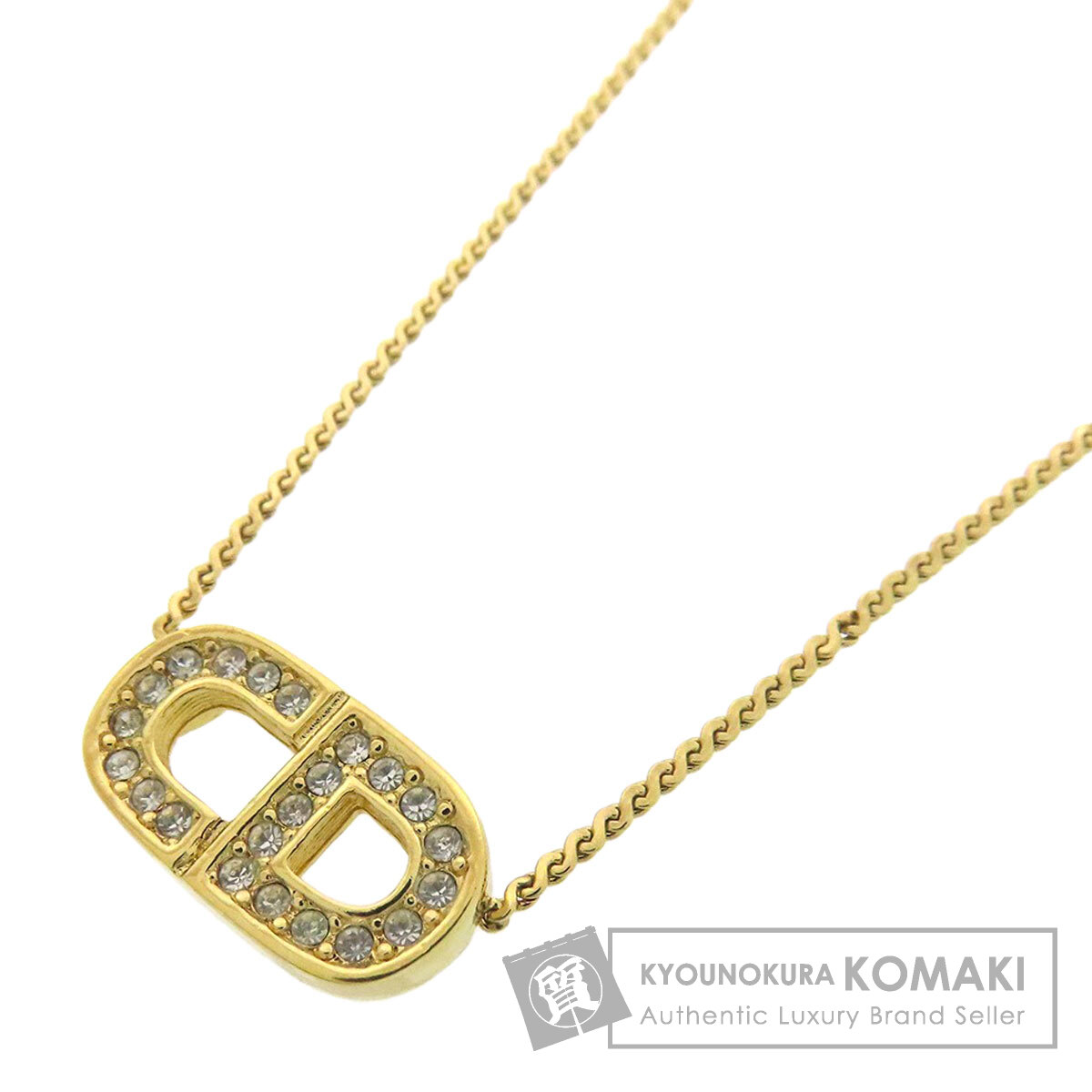 クリスチャンディオール CDロゴ ラインストーン ネックレス 金属製 レディース 【中古】【CHRISTIAN DIOR】 14,850円
