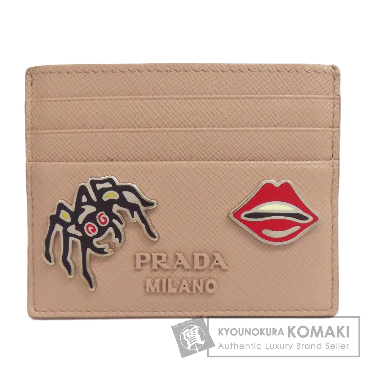 プラダ 1MC025 リップ スパイダー カードケース サフィアーノ レディース 【中古】【PRADA】