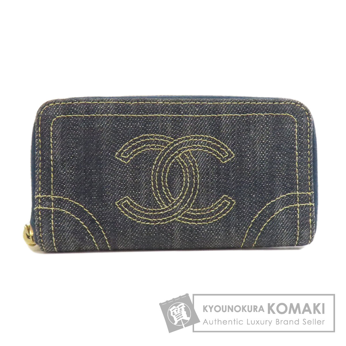 シャネル ココマーク 編み目 ゴールド金具 コインケース ジーンズ レディース 【中古】【CHANEL】
