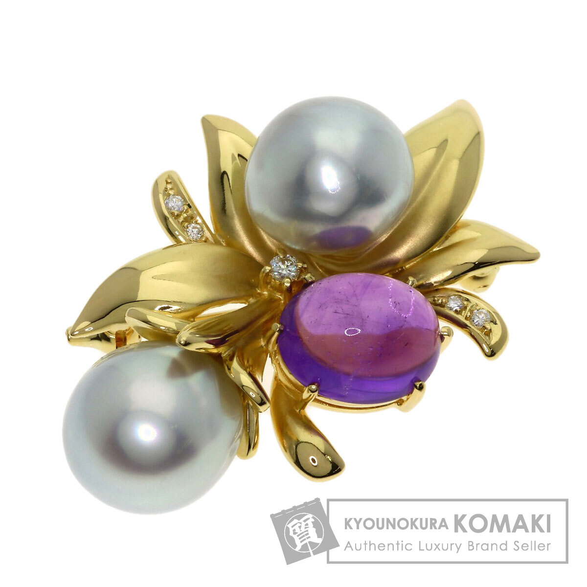 パールブローチ 田崎真珠　TASAKIPEARL TASAKI （新品仕上げ済）タサキ 田崎 パールブローチ K18