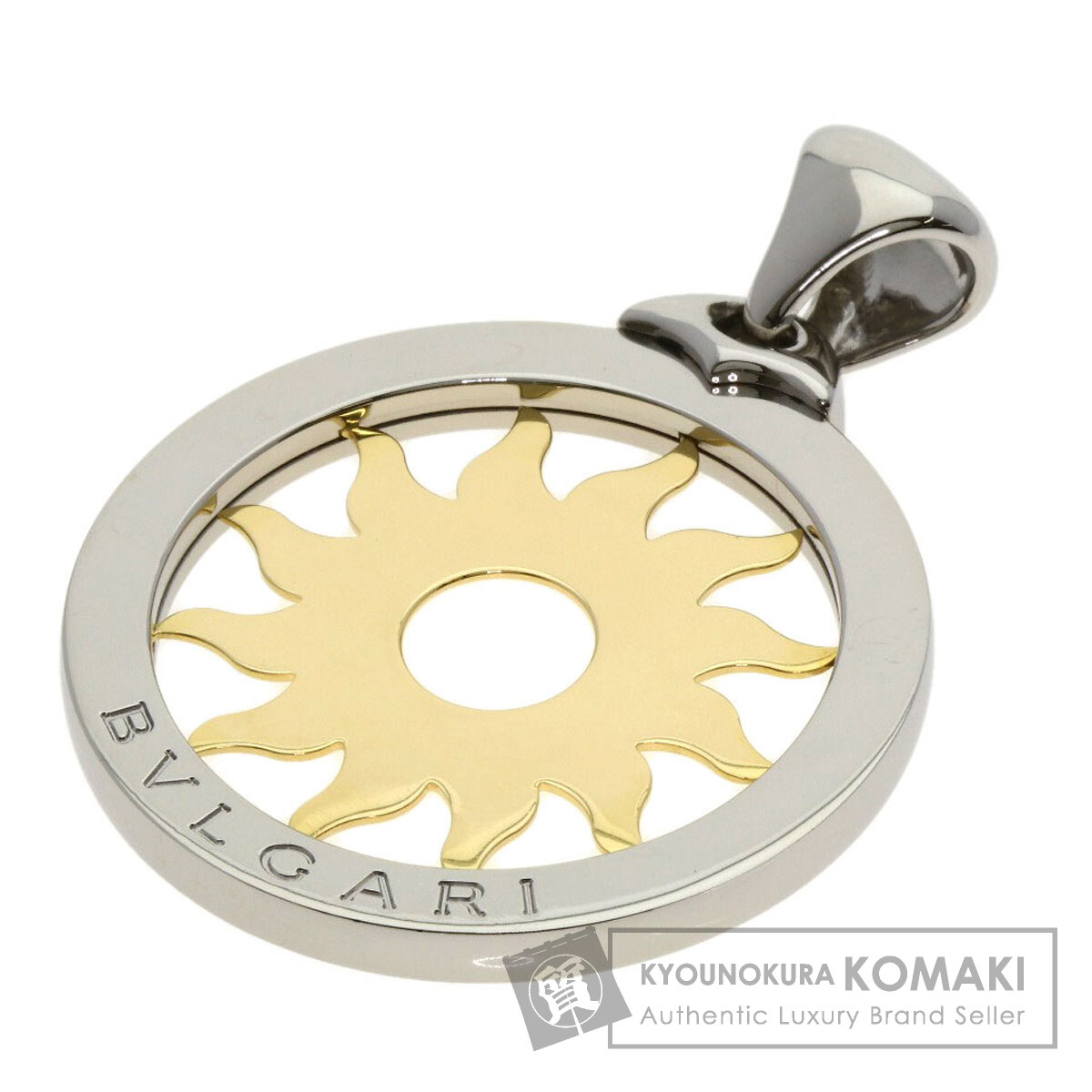 ブル小峡谷 トンドサン ラージ TOP シャンデリヤいの一番 ステンレス鋼スチール写真/K18YG メンズ 【中古】【BVLGARI】