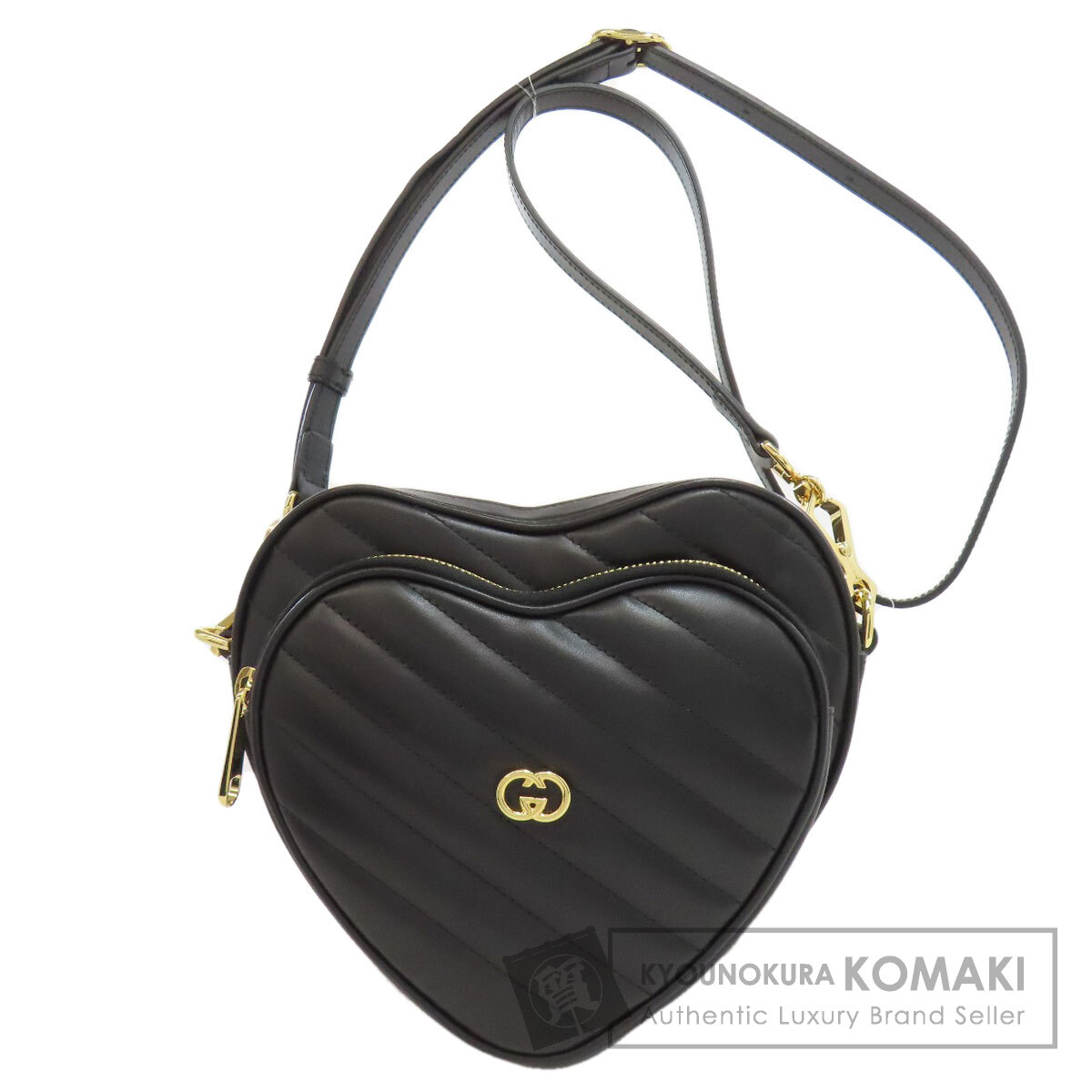 グッチ 751628 インターロッキングG ハート型 ショルダーバッグ 子ウシ レディース 【中古】【GUCCI】