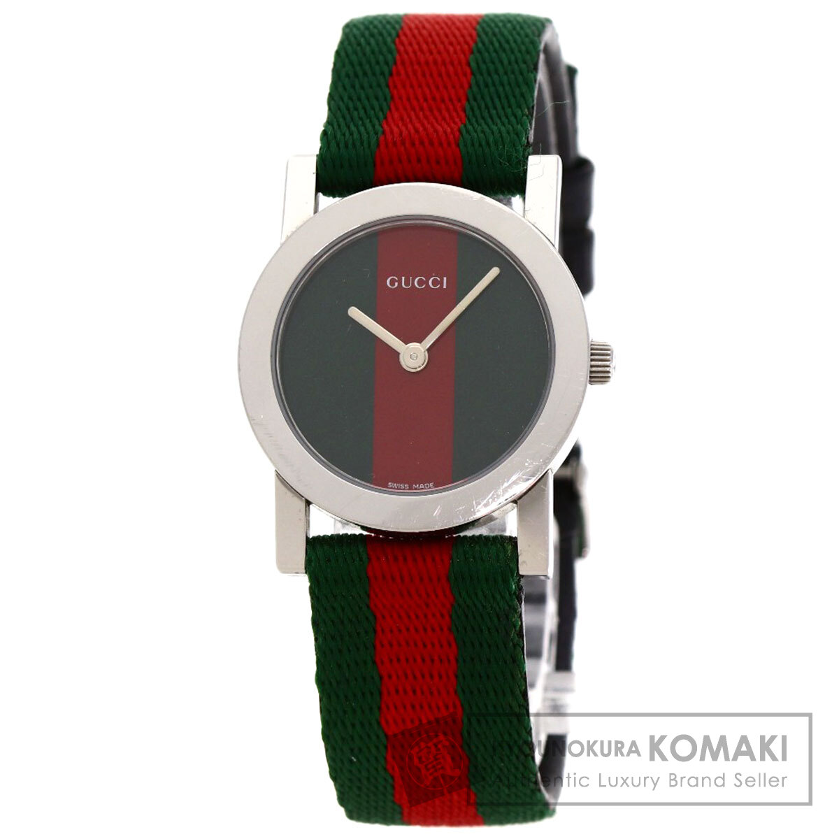 グッチ 5200L.1 シェリー酒伝達ルート ウオッチ ステンレス鋼スチール写真/帆布x革 レディース 【中古】【GUCCI】 腕時計-レディース腕時計