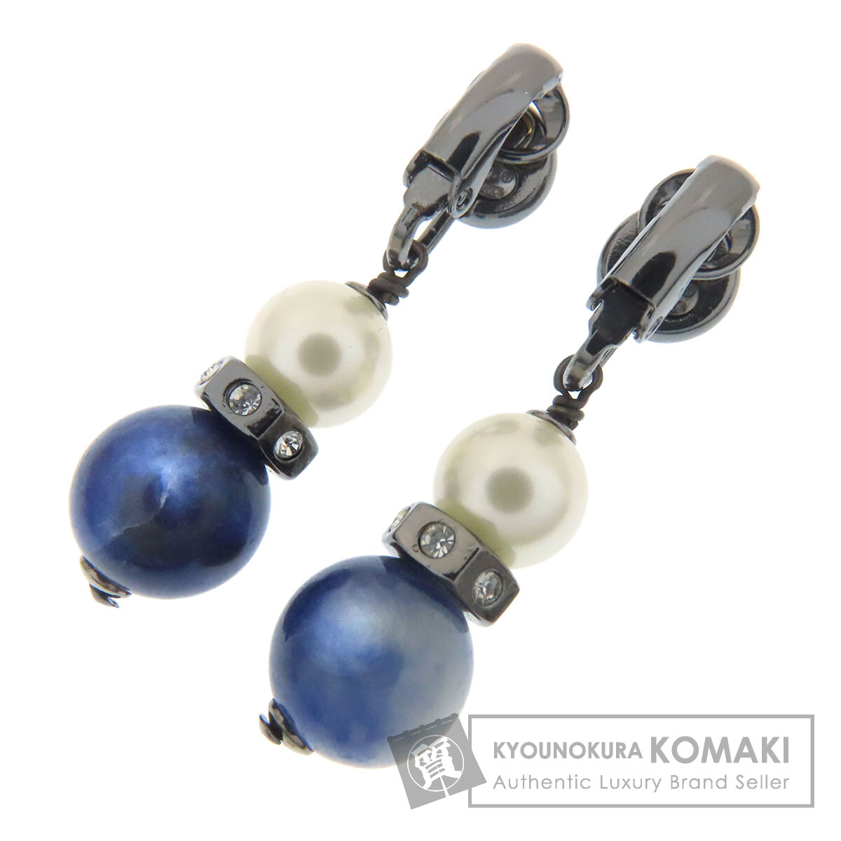 シャネル ココマーク パール ストーン イヤリング 金属製 レディース 【中古】【CHANEL】