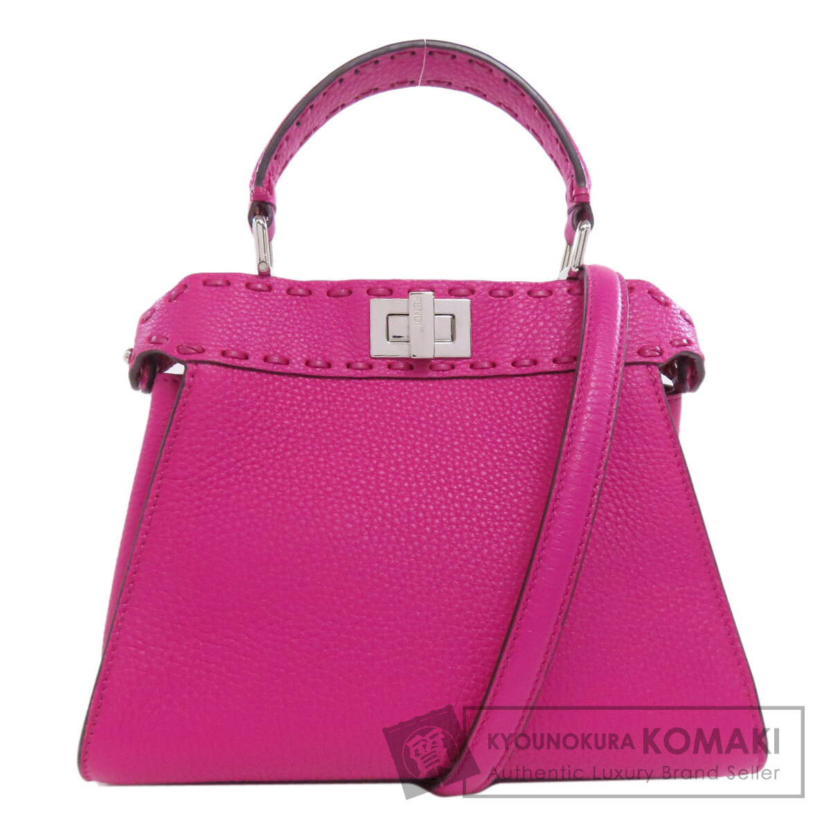 フェンディ ミニピーカブー 2WAY ハンドバッグ カーフ レディース 【中古】【FENDI】