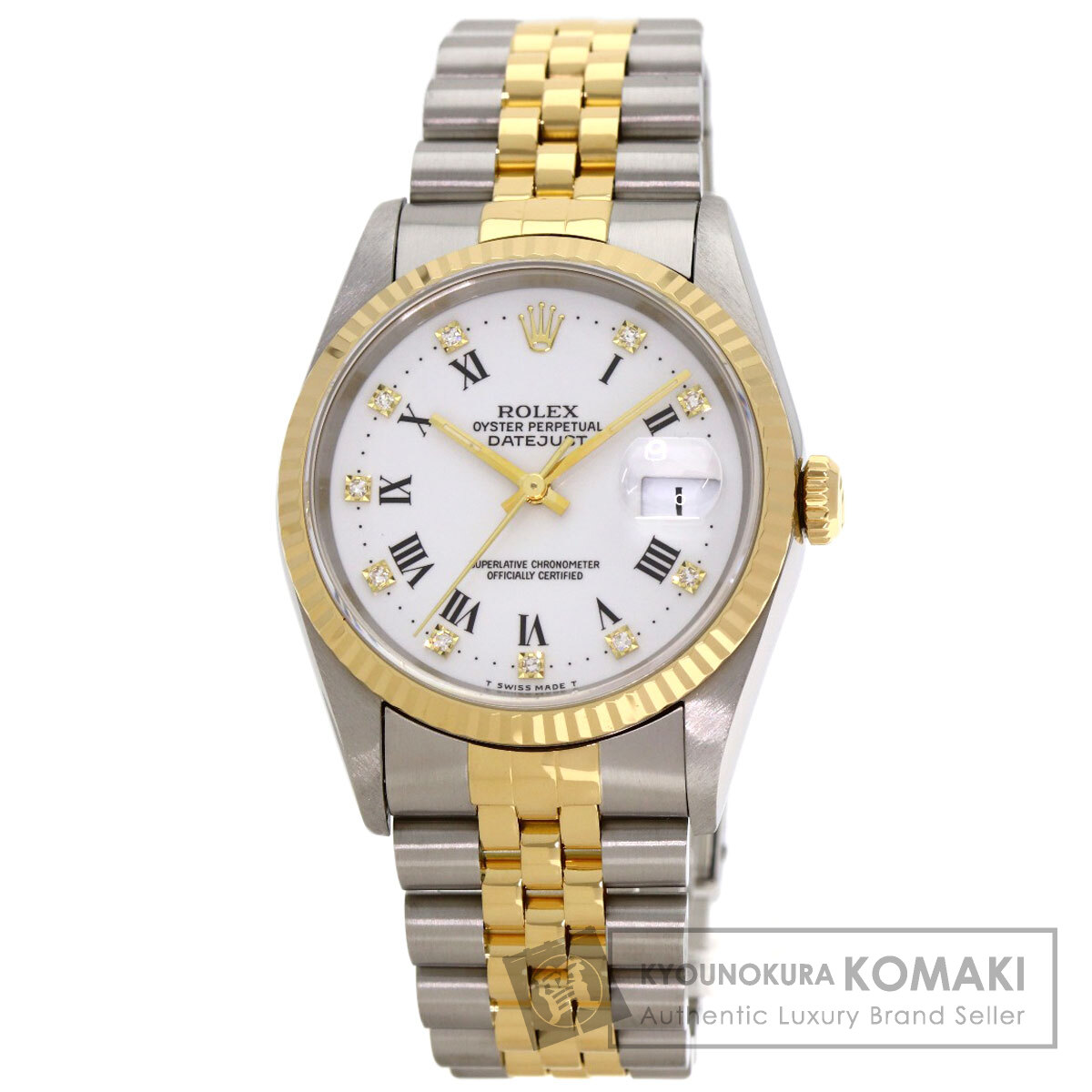 ロレックス 16233G デイトジャスト 腕時計 ステンレススチール/SSxK18YG メンズ 【中古】【ROLEX】 501,272円