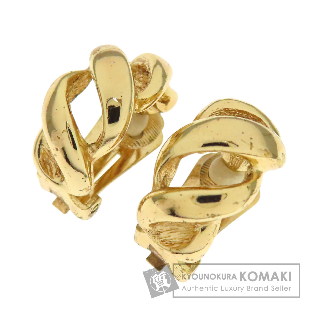 クリスチャンディオール ツイスト イヤリング 金属製 レディース 【中古】【CHRISTIAN DIOR】