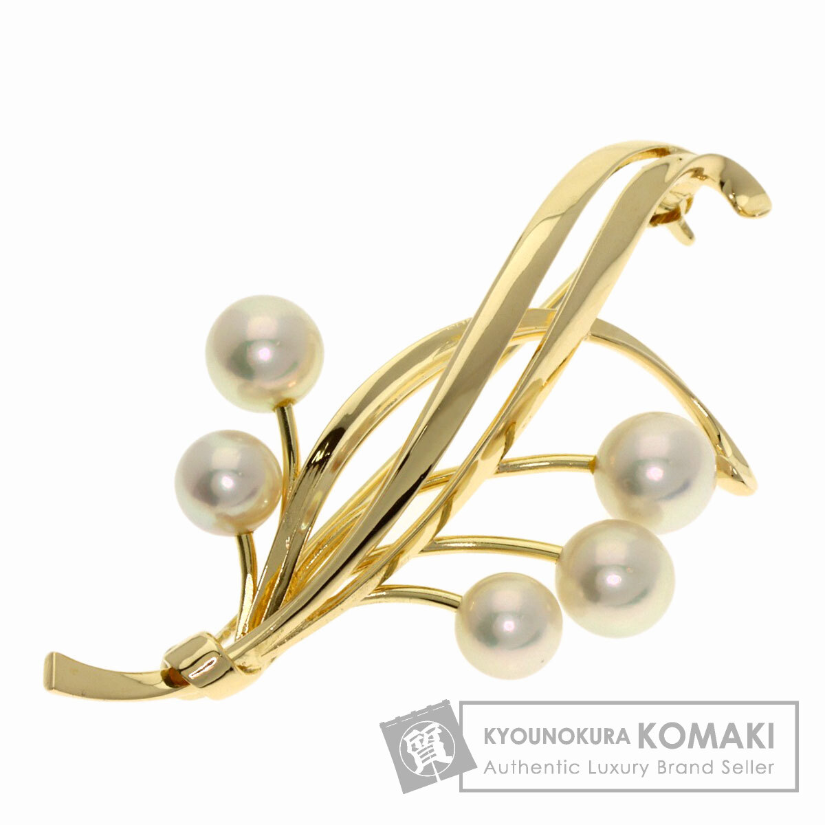 楽天市場】ミキモト パール 真珠 ブローチ K14イエローゴールド