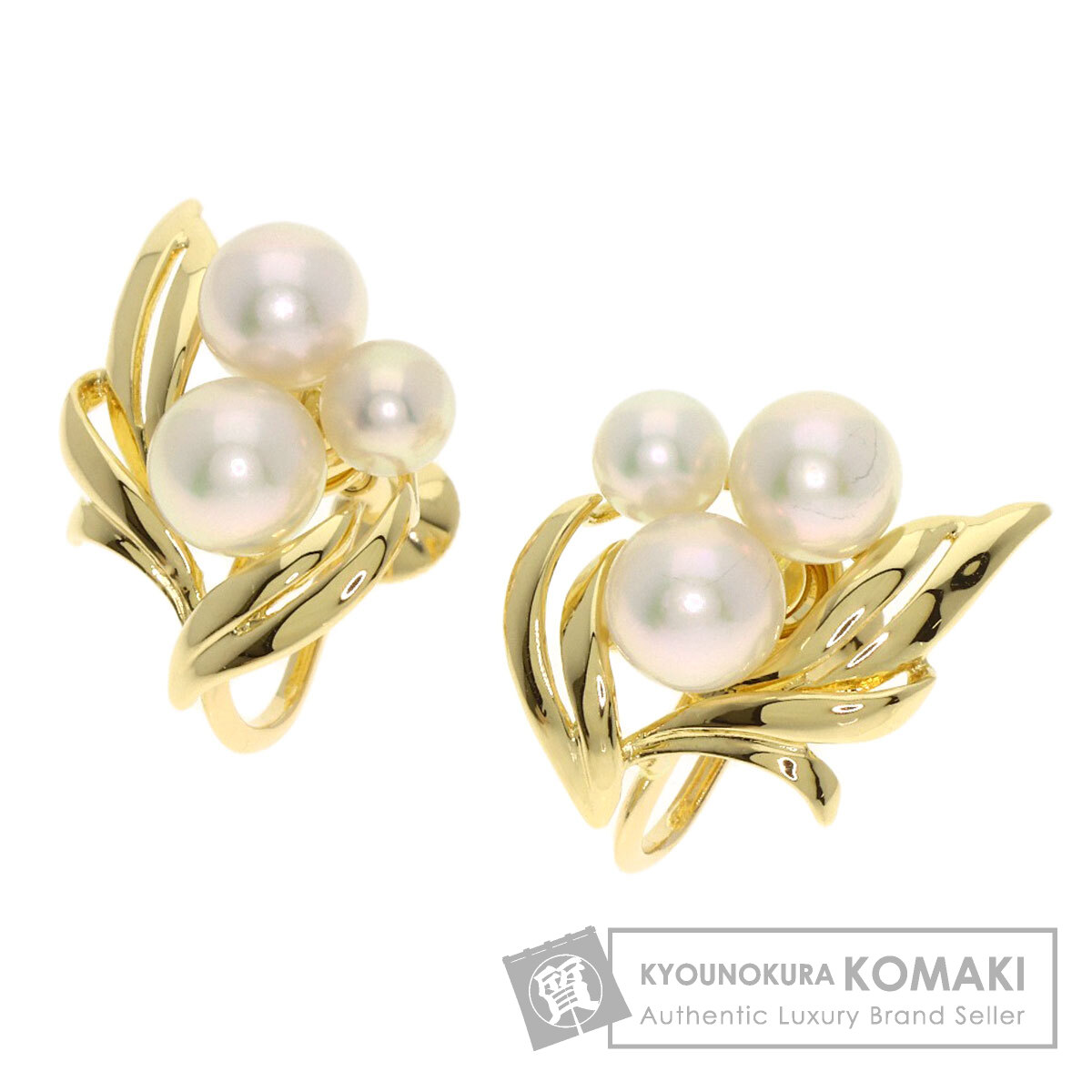 ミキモト パール 真珠 イヤリング K18イエローゴールド レディース 【中古】【MIKIMOTO】|ブランド京の蔵小牧【最安挑戦!】