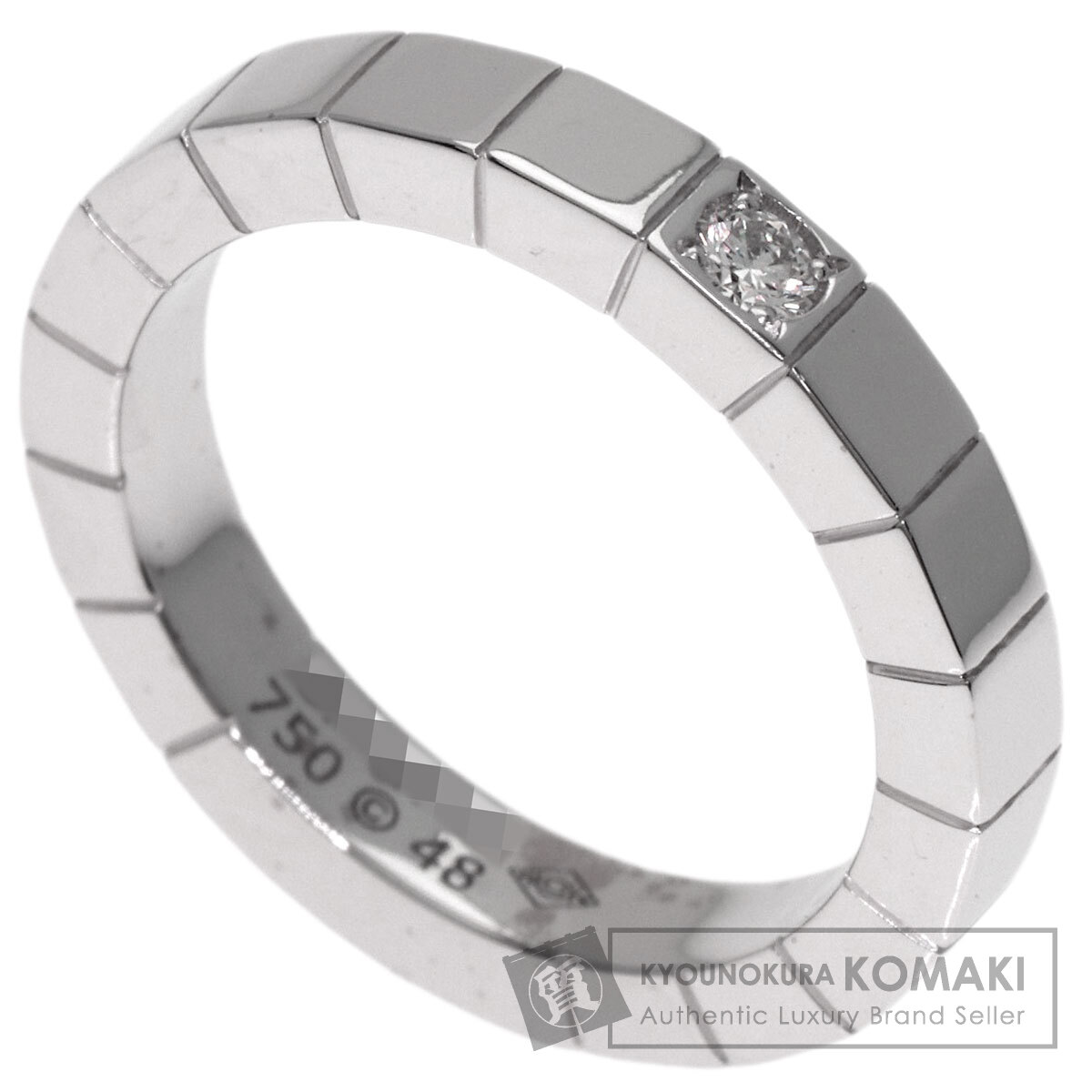 美品❣️ カルティエ ラニエール ハーフダイヤモンド WG750 51 美品