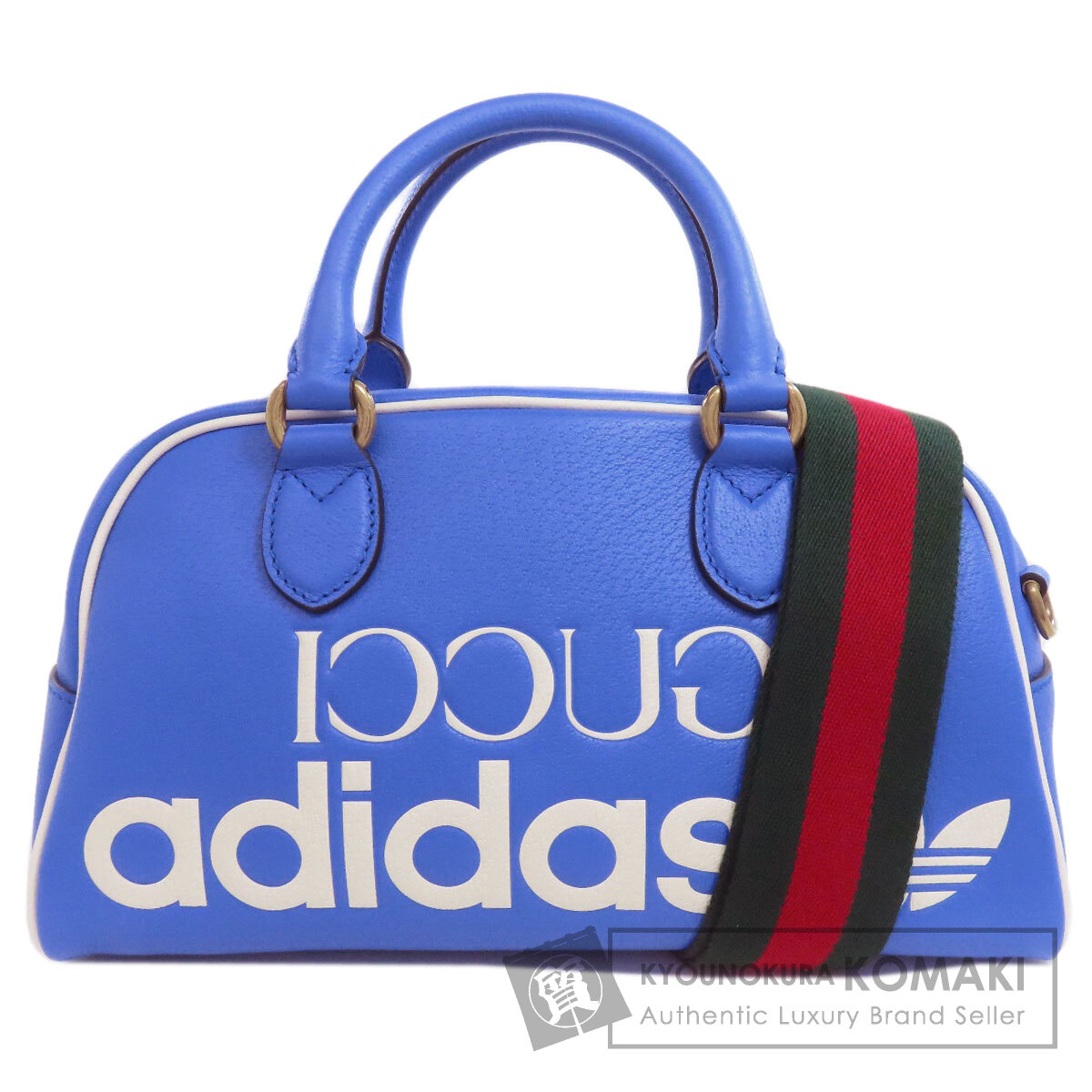 グッチ 727558 ミニ豆の町 アディダスコラボ ボストンバッグ なめし革 レディース 【中古】【GUCCI】