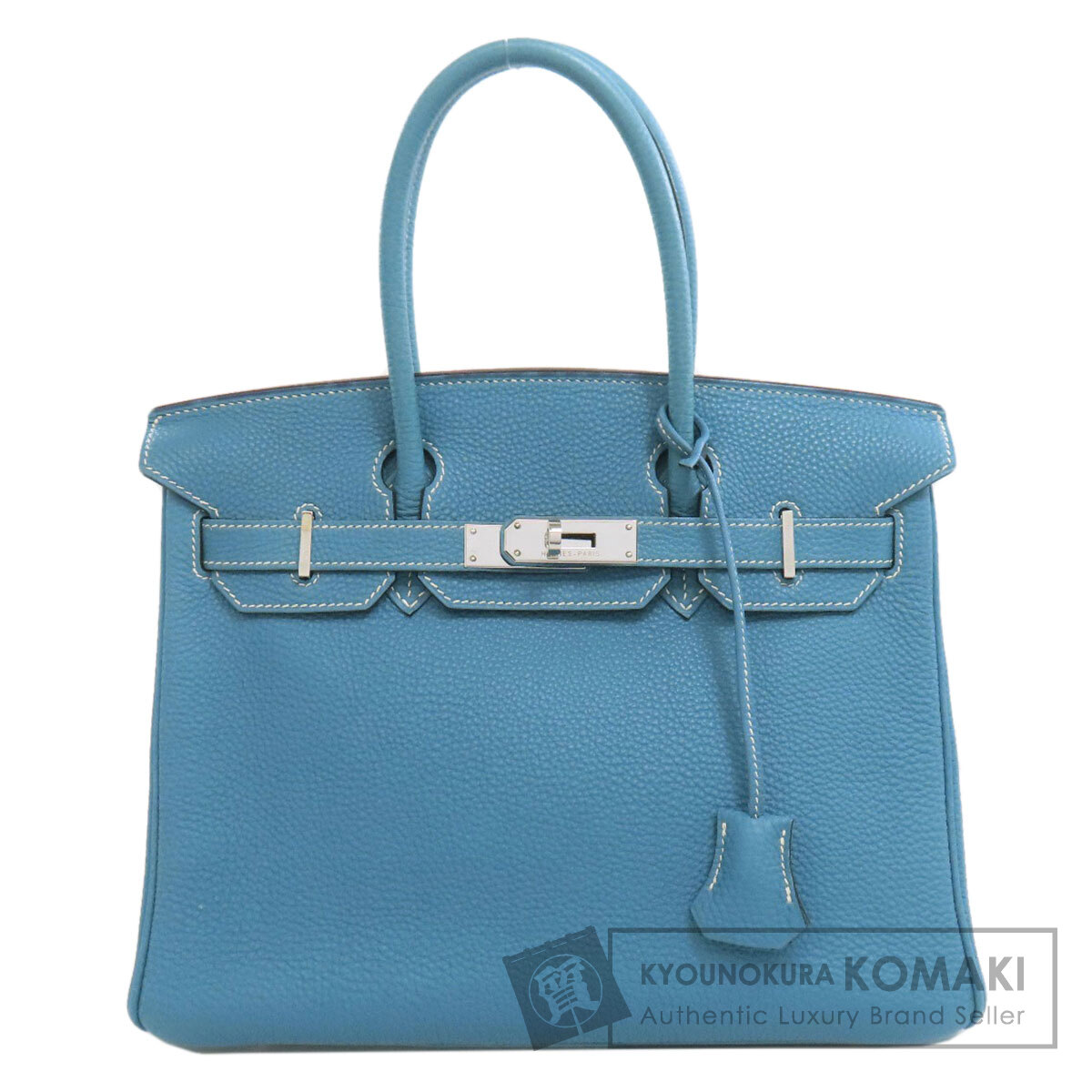 エルメス バーキン30 ブルージーン シルバー金具 ハンドバッグ トゴ レディース 【中古】【HERMES】
