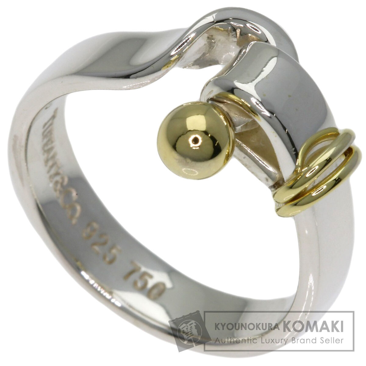 本物良品■ティファニー■指輪 リング フック＆アイリング K18 スターリング 楽天市場】ティファニー Tiffany&co. フック＆アイリング K18×SV925