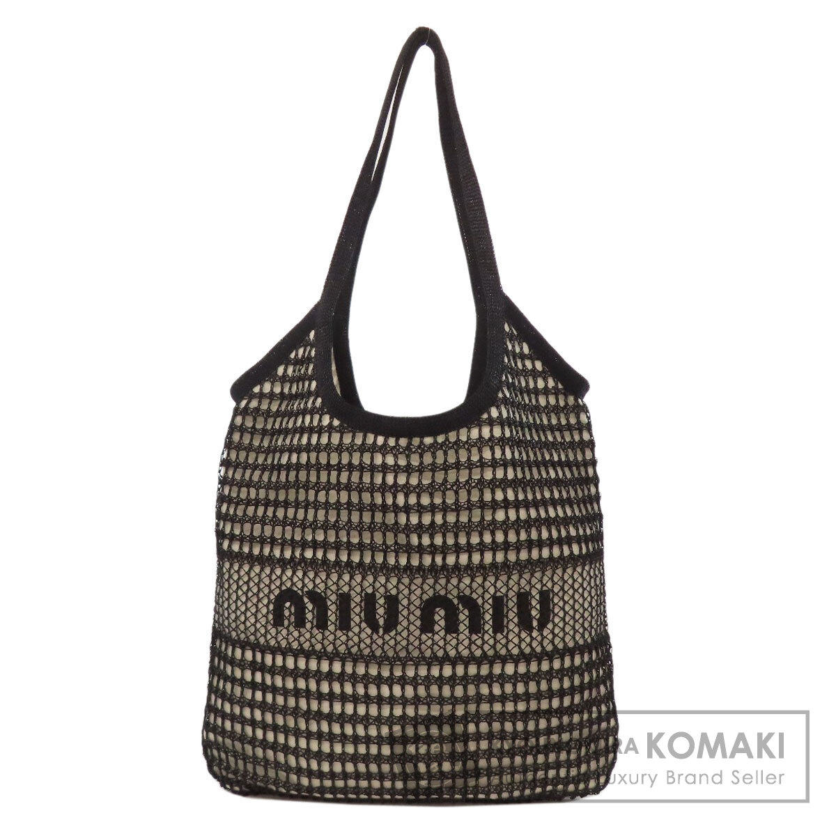 MIU MIU メッシュ素材の黒トートバッグ MIU MIU メッシュ素材の黒トートバッグ ミュウミュウ トート