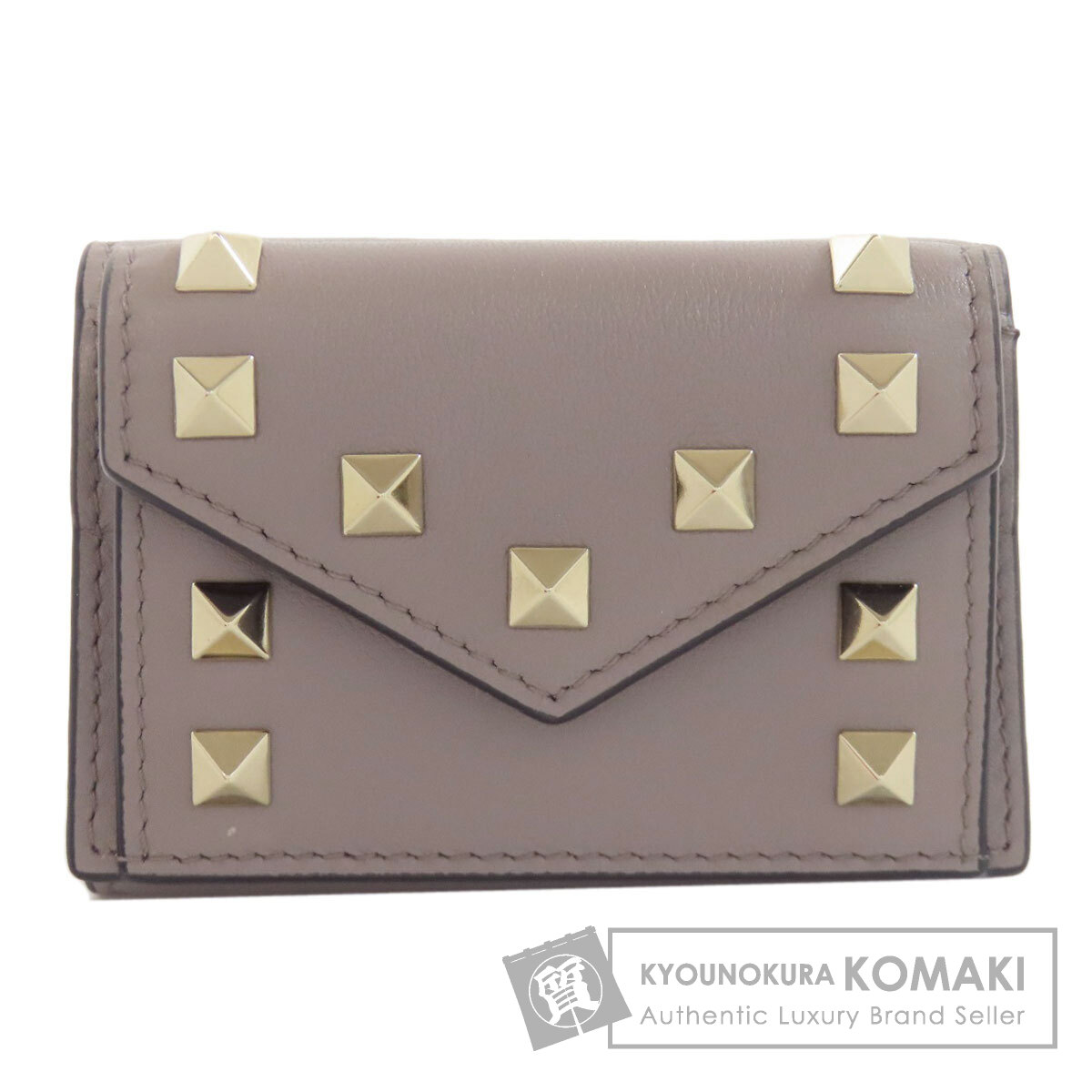 楽天市場】ヴァレンチノ ロックスタッズ 二つ折り財布 ピンク レザー