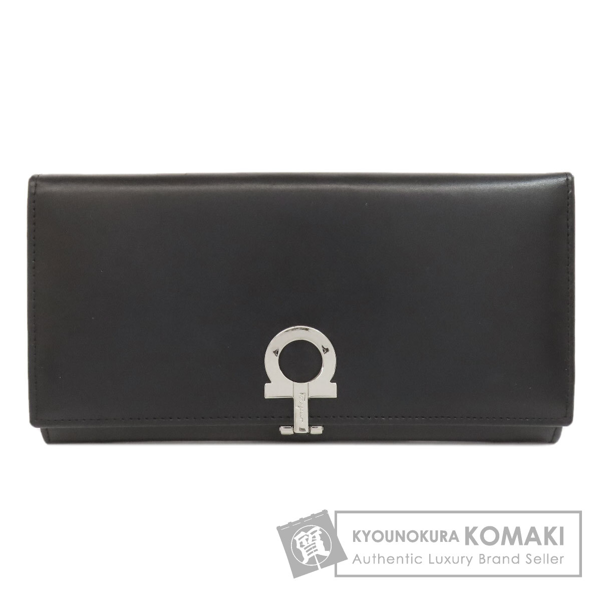 サルヴァトーレフェラガモ ガンチーニ金具 長財布（小銭入れあり） レザー レディース 【中古】【Salvatore Ferragamo】