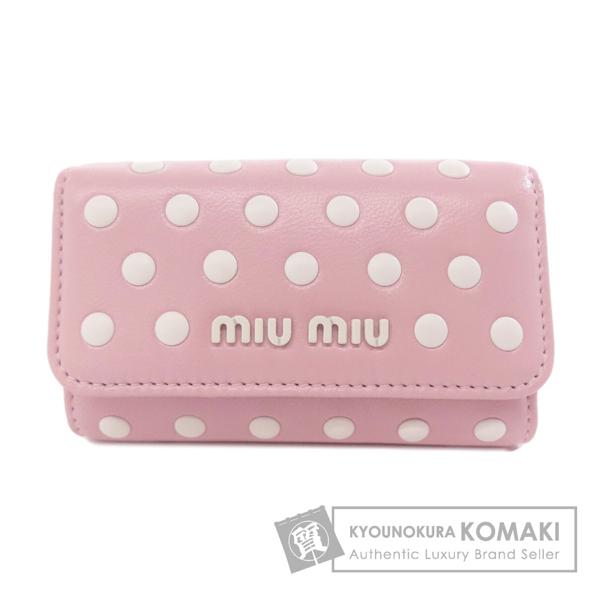 楽天市場】ミュウミュウ MIUMIU 6連キーケース ブルーxゴールド レザー