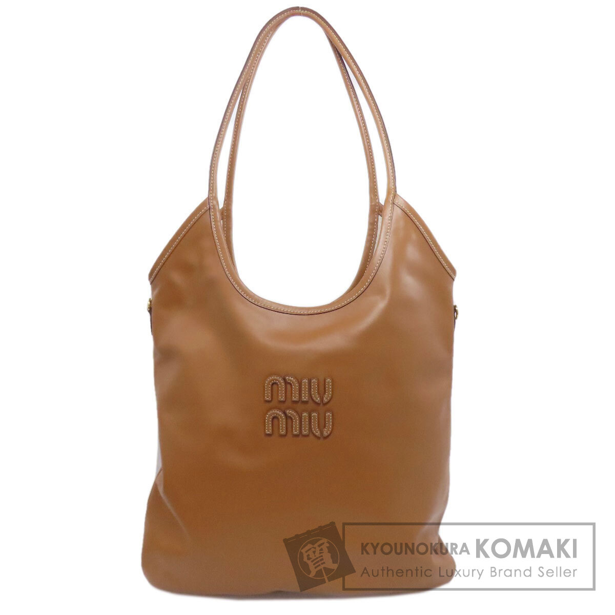 ミュウミュウ ロゴ トートバッグ カーフ レディース 【中古】【MIUMIU】
