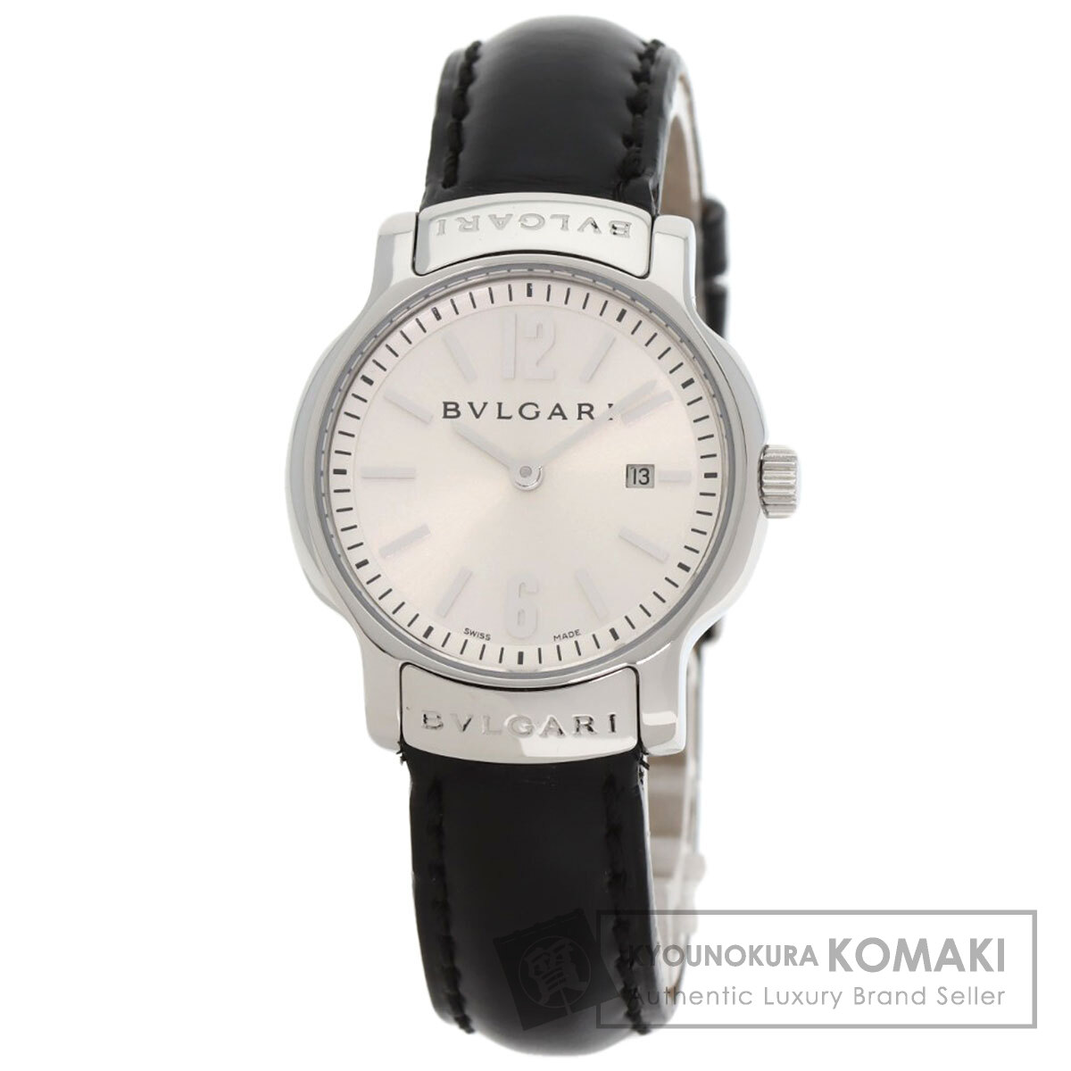 ブルガリ ST29C6SLD ソロテンポ 腕時計 ステンレススチール/革 レディース 【中古】【BVLGARI】