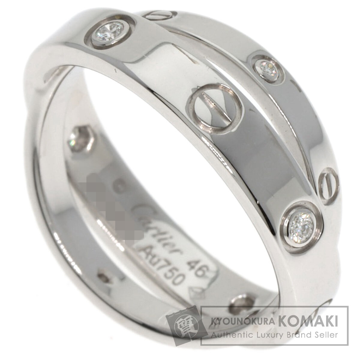 カルティエ ビーラブ 6P ダイヤモンド #46 リング・指輪 K18ホワイトゴールド レディース 【中古】【CARTIER】
