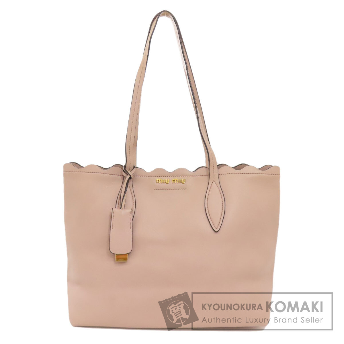 ミュウミュウ ロゴ トートバッグ レザー レディース 【中古】【MIUMIU】｜ブランド京の蔵小牧【最安挑戦！】
