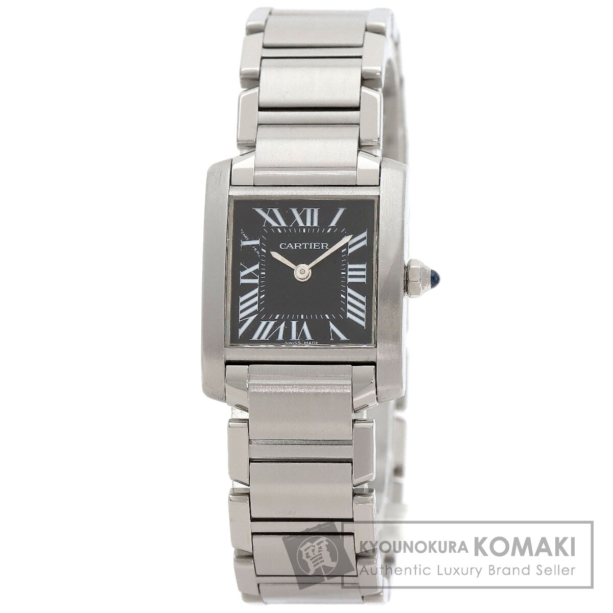 カルティエ W51026Q3 タンクフランセーズ SM アジア限定 腕時計 ステンレススチール/SS レディース 【中古】【CARTIER】