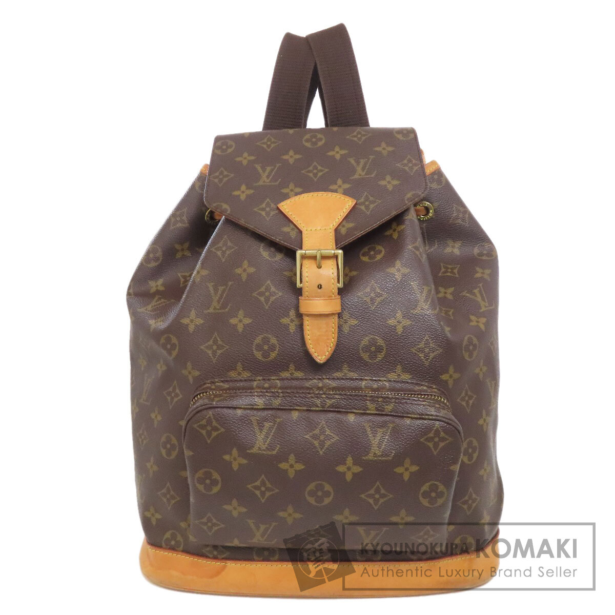 ルイヴィトン M51135 モン掏摸GM 背嚢・デイパック モノグラム帆布 レディース 【中古】【LOUIS VUITTON】