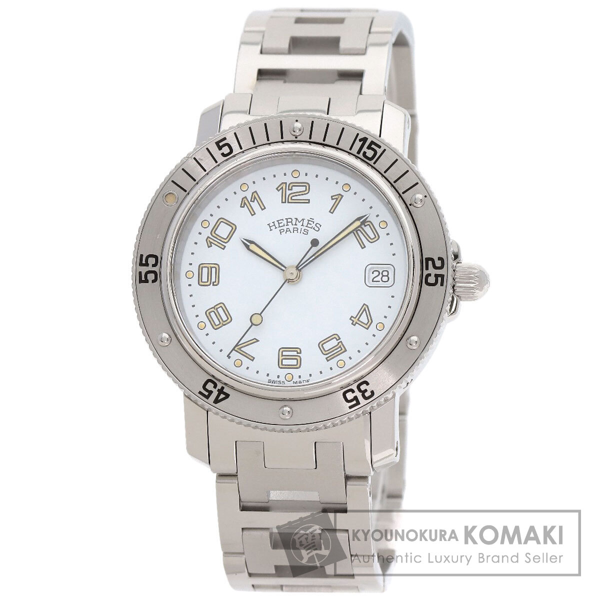 エルメス CL7.710 クリッパー ダイバー ウオッチ ステンレス鋼スチール写真/SS メンズ 【中古】【HERMES】