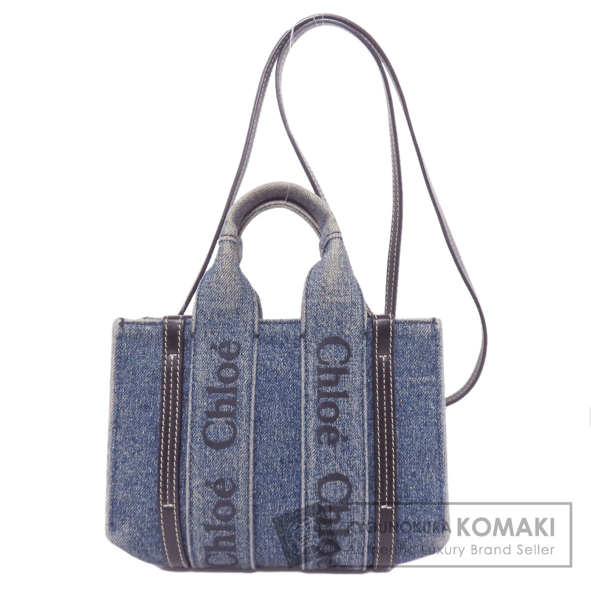 クロエ ウッディ ミニ 2WAY ハンドバッグ デニム/カーフ レディース 【中古】【CHLOE】