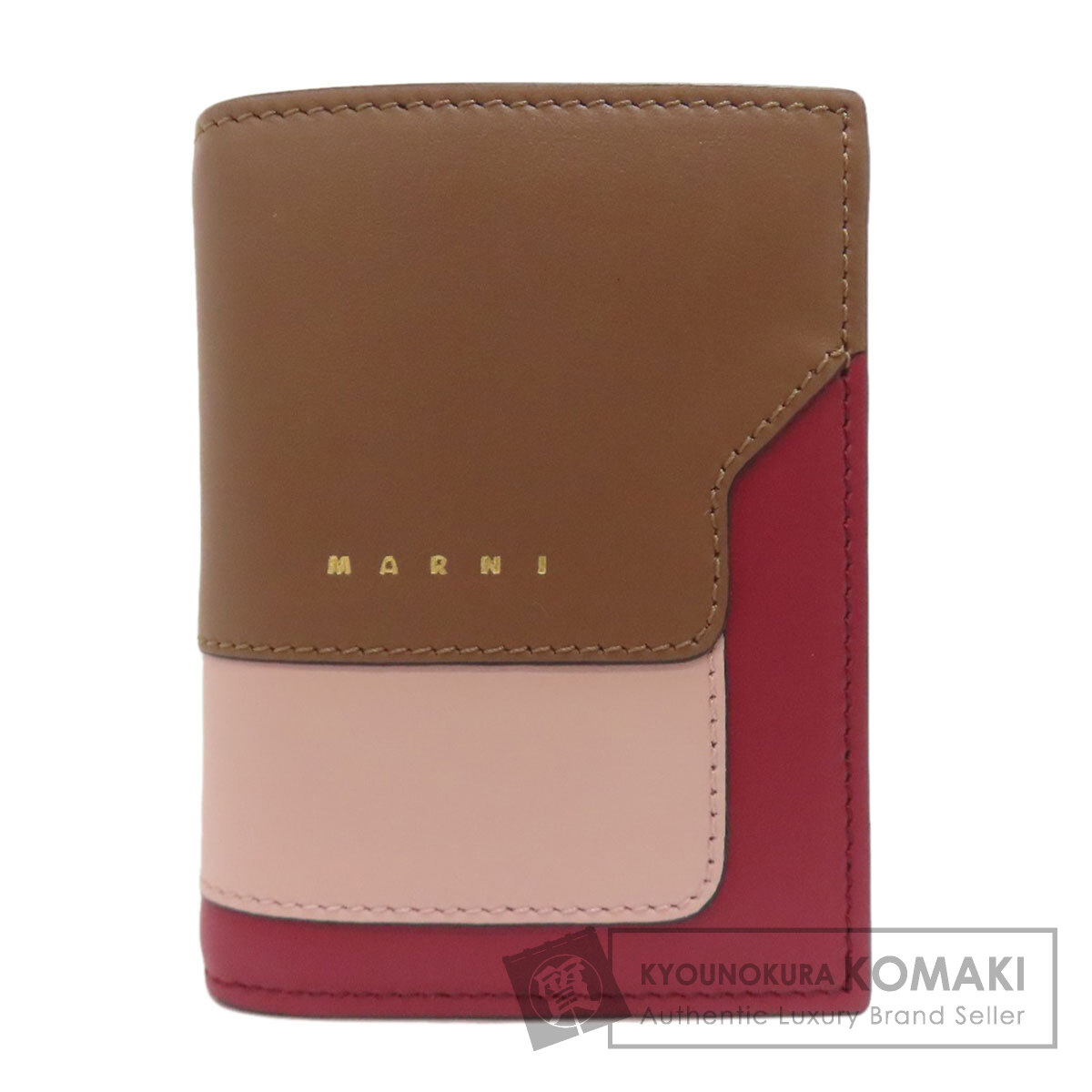 マルニ ロゴ 二つ折り財布(小銭入れあり) カーフ レディース 【中古】【MARNI】|ブランド京の蔵小牧【最安挑戦!】