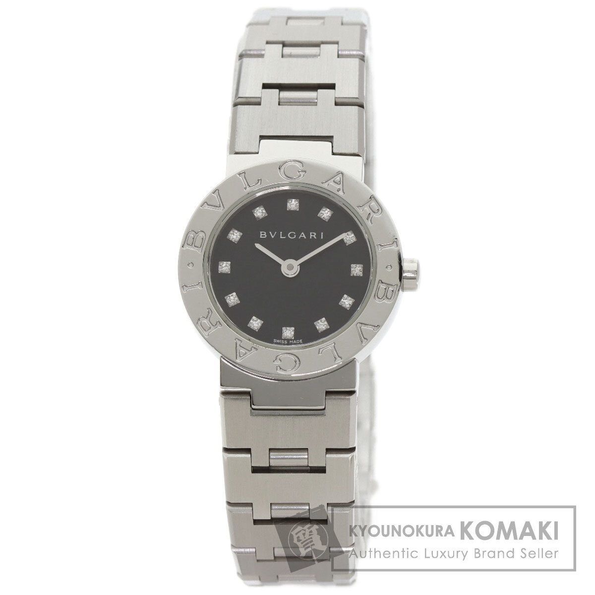 ブル小峡谷 BB23SS/12 ブルガリブルガリ 12P 金剛石 ウオッチ ステンレス鋼スチール写真/SS レディース 【中古】【BVLGARI】