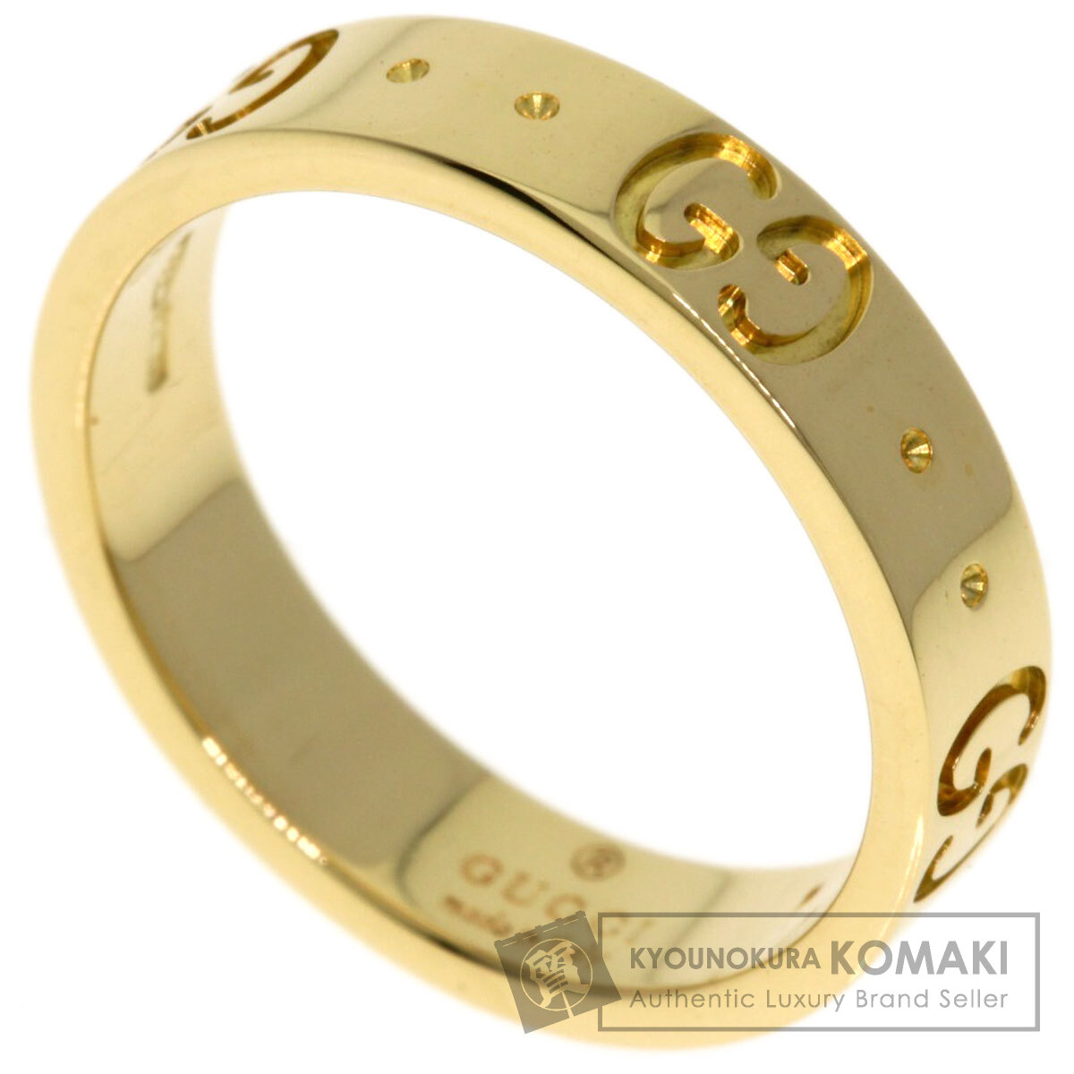 楽天市場】グッチ【GUCCI】K18YG アイコンリング 約3.3g/約7号