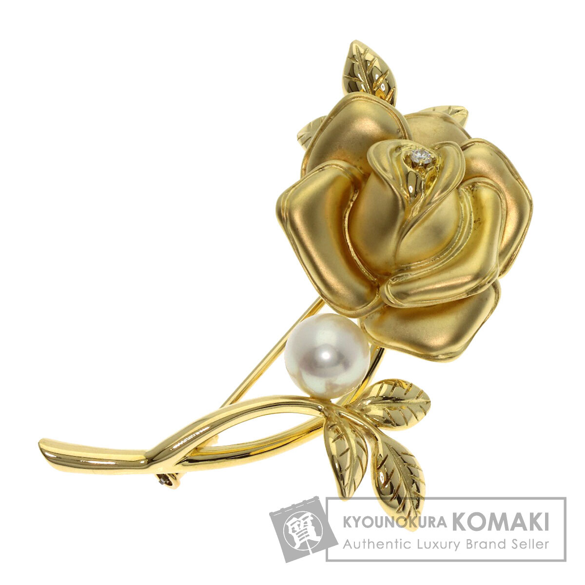 楽天市場】ミキモト パール 真珠 リボンモチーフ ブローチ K18イエロー