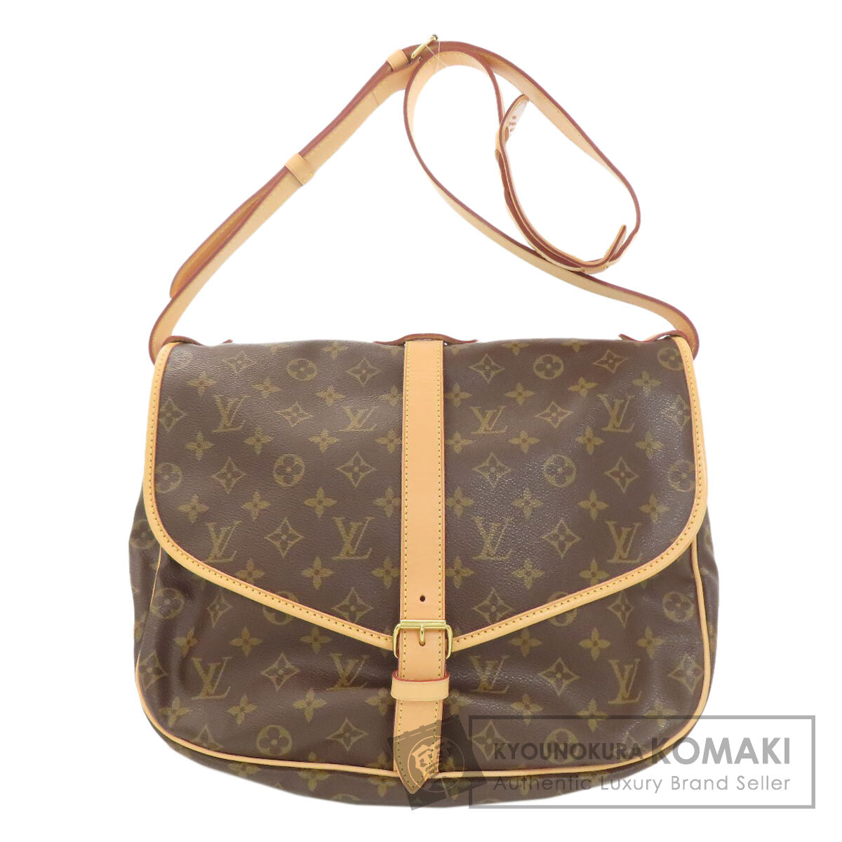 ルイヴィトン M42254 ソミュール35 ショルダーバッグ モノグラムキャンバス レディース 【中古】【LOUIS VUITTON】