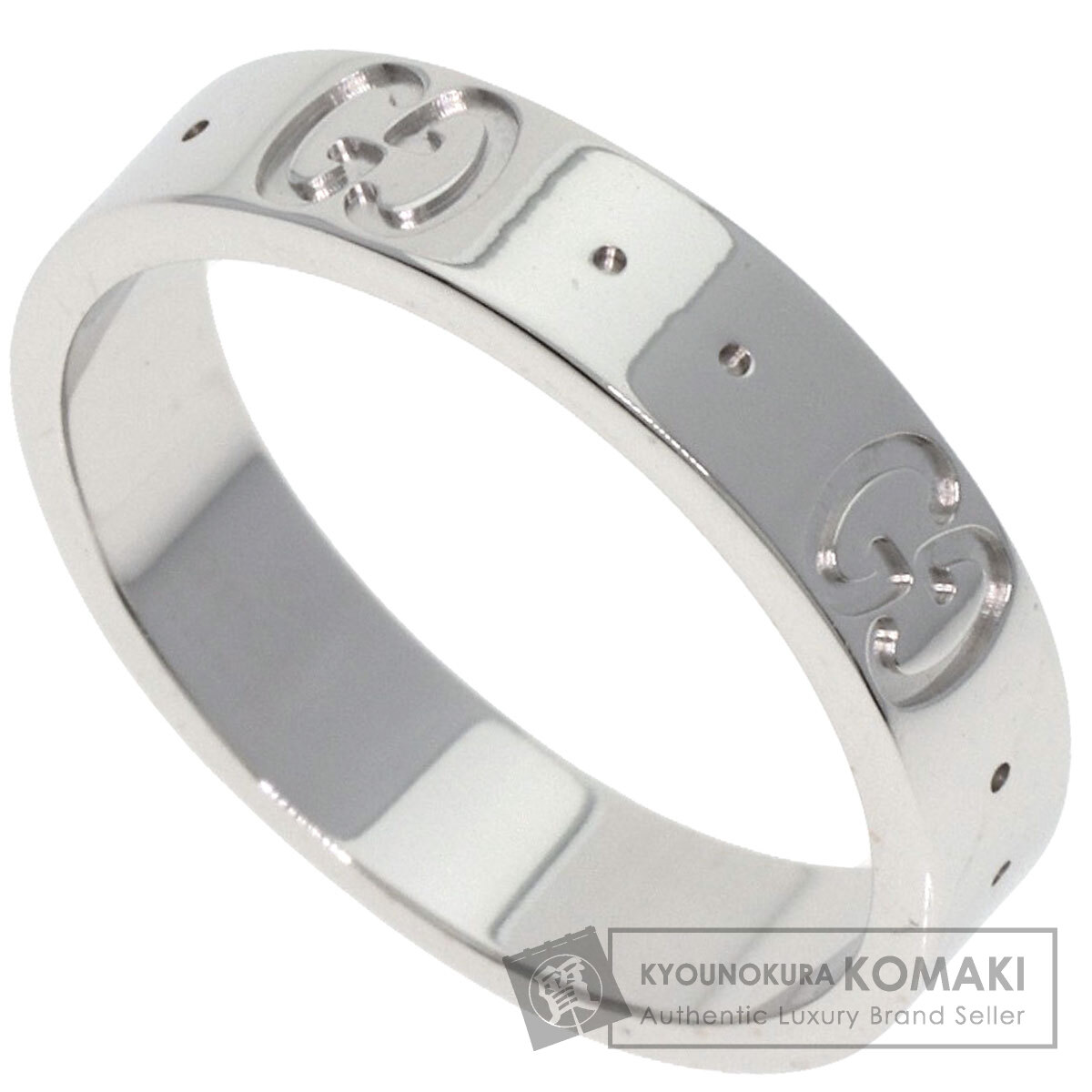 グッチ アイコン #9 リング・指輪 K18ホワイトゴールド レディース 【中古】【GUCCI】