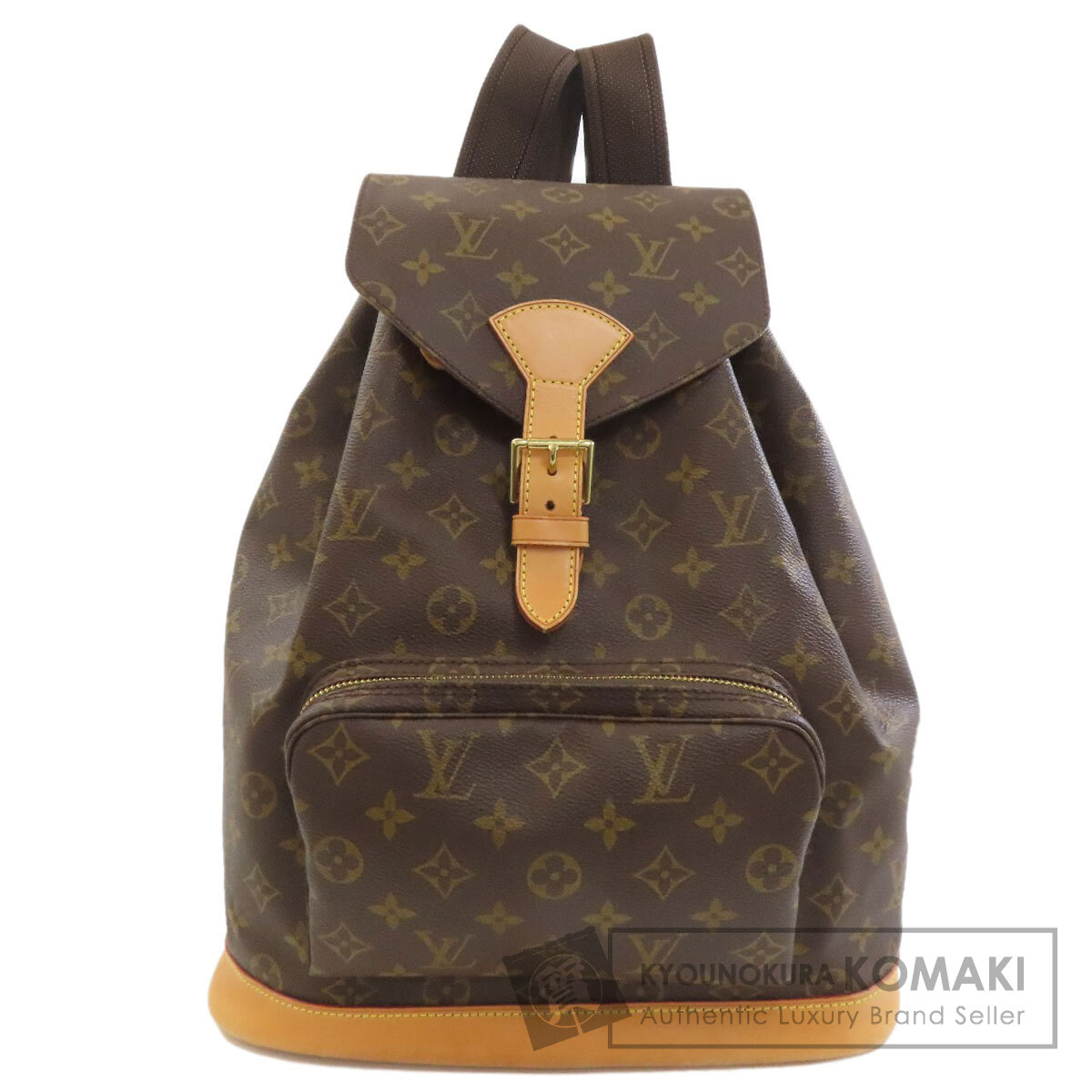ルイヴィトン M51136 モン掏摸MM 背嚢・デイパック モノグラム帆布 レディース 【中古】【LOUIS VUITTON】