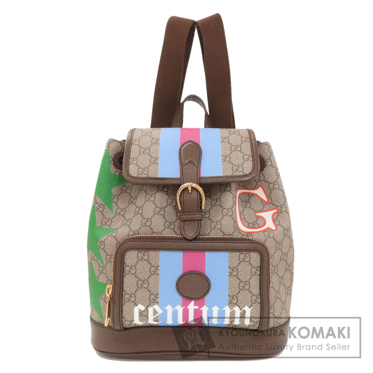 グッチ 674147 GGスプリーム 刷り上げる はやりっ子 背嚢・デイパック PVC レディース 【中古】【GUCCI】