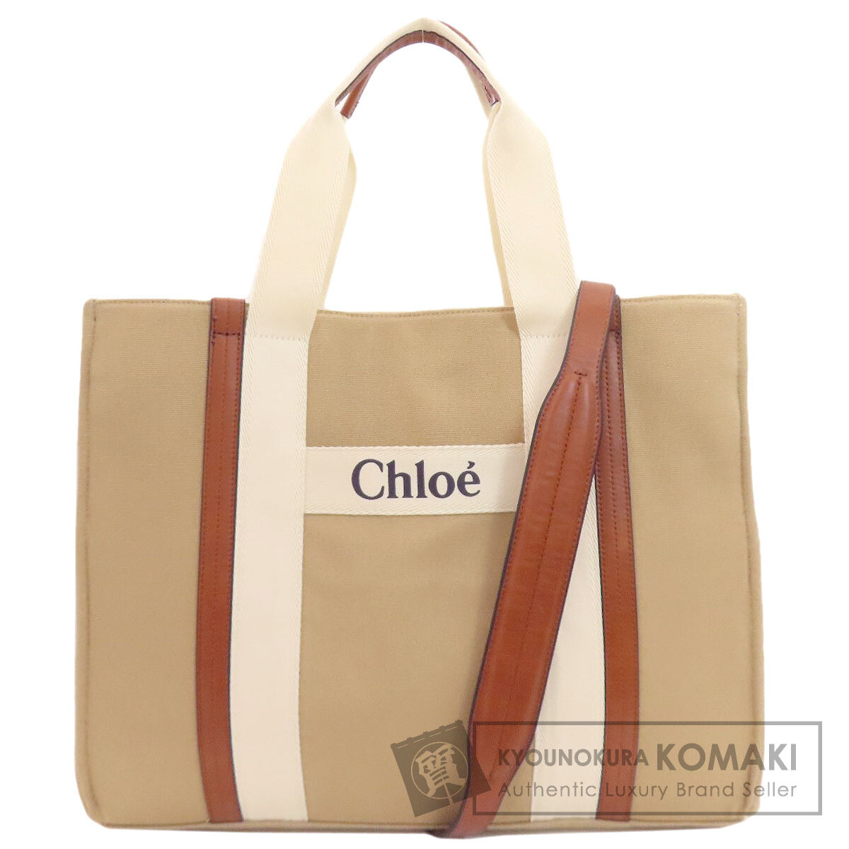 【Specialcoupon客体商いもの 6/5～6/11 0:59迄】クロエ マザーズ御徒面子 トートバッグ 帆布 レディース 【中古】【CHLOE】