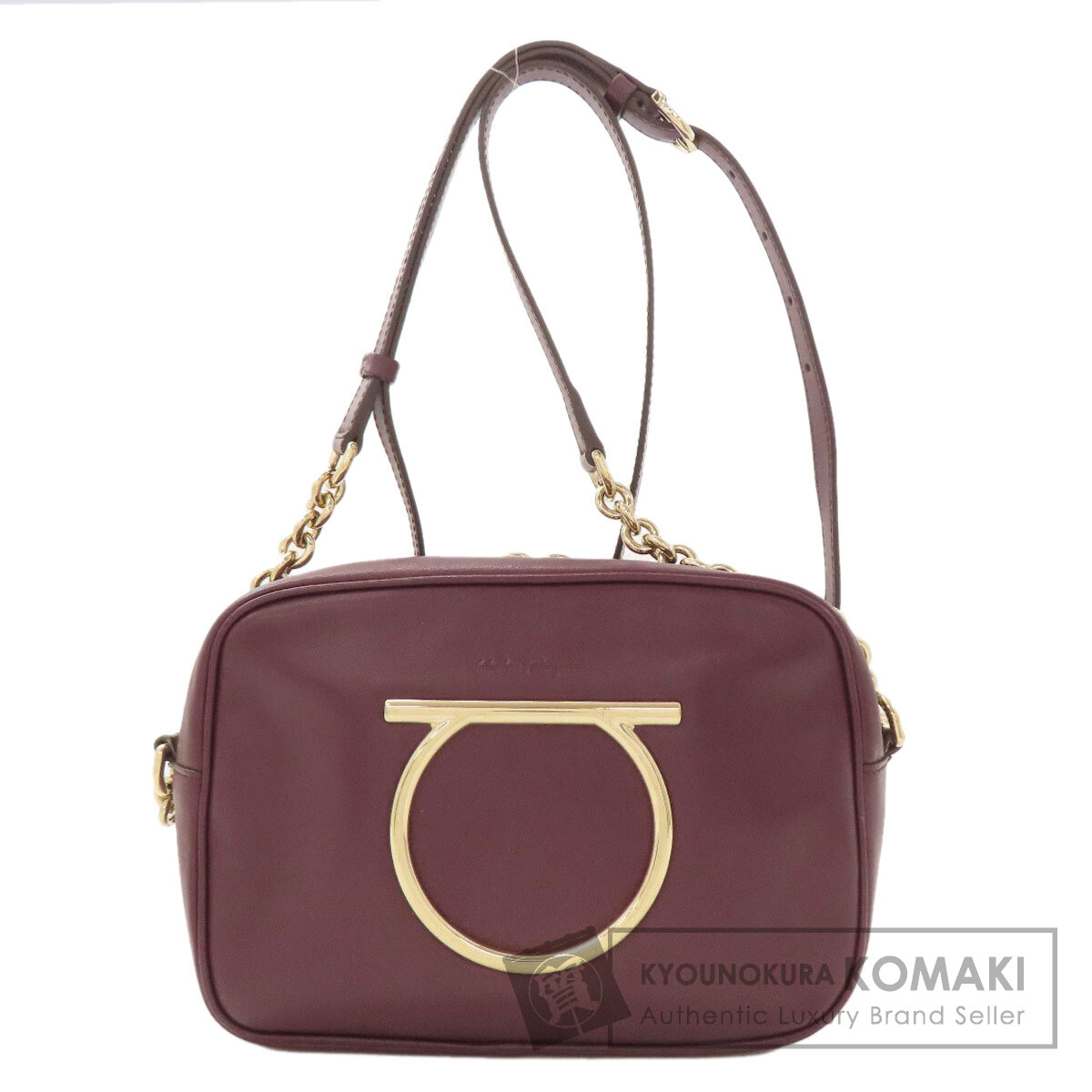 サルヴァトーレフェラガモ ガンチーニ金具 ショルダーバッグ レザー レディース 【中古】【Salvatore Ferragamo】|ブランド京の蔵小牧【最安挑戦!】