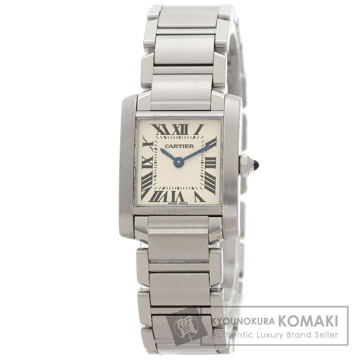 カルティエ W51008Q3 タンクフランセーズ SM 腕時計 ステンレススチール/SS レディース 【中古】【CARTIER】